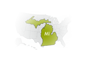 Map of Michigan, United States